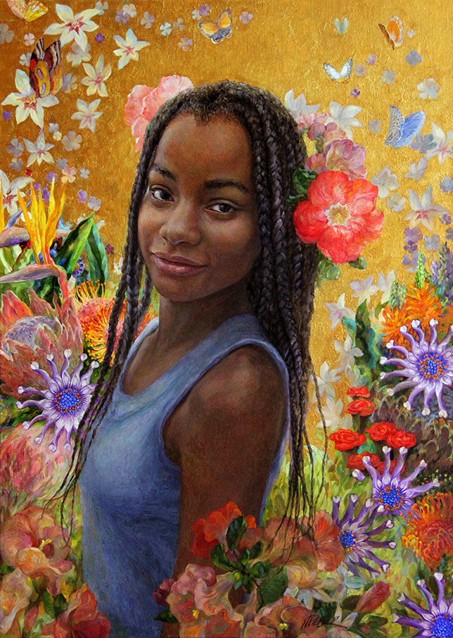 «Portrait of Pasceline», oil, canvas, 50×70 cm, 2019.