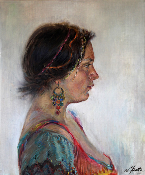 «Portrait of a young Catalan», canvas, oil, 19″х23″ (50x60cm), 2014.