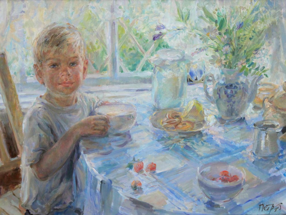 «Gosha on a summer residence», oil, canvas, 23″х31″ (60×80 cm), 2009.