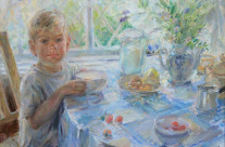 «Gosha on a summer residence», oil, canvas, 23″х31″ (60×80 cm), 2009.