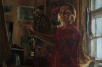 «Self-portrait», сanvas, oil paint, 27″х39″ (70×100 cm), 1998.