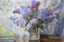 «Bouquet of lilac», canvas, oil, 40х50 cm, 2010.