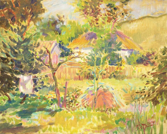 «Orange haystack», canvas, oil, 16″х19″ (40x50cm), 2010.